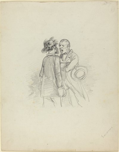 To menn krangler av Paul Gavarni