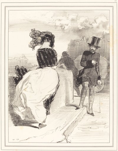 "En av de pudibone-gruvene" av Paul Gavarni