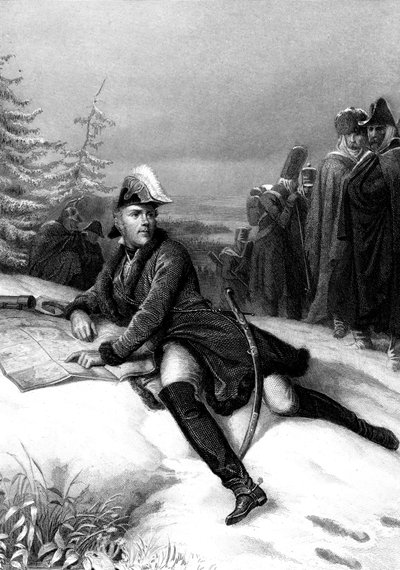 Marshal Ney, fransk soldat fra Napoleonskrigene, 1800-tallet. av Paul Girardet