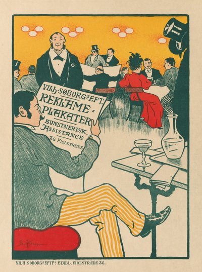 Mestere av plakaten: Plakat for utstilling av kunstneriske plakater av Wilhelm Söborg, ca. 1895. av Paul Gustav Fischer