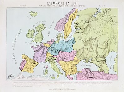 Europa i 1871, 1871 av Paul Hadol
