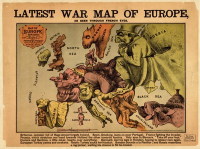 Siste krigskart over Europa: sett med franske øyne av Paul Hadol