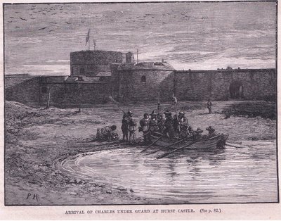 Ankomst av Charles I under vakt ved Hurst Castle AD 1648 av Paul Hardy