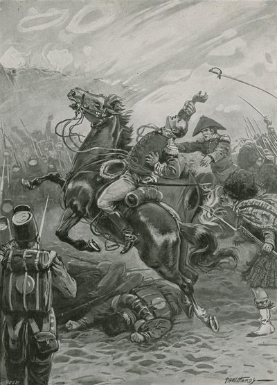 Sir Edward Pakenhams død i slaget ved New Orleans, 1814 av Paul Hardy