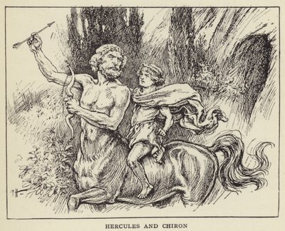 Hercules og Chiron av Paul Hardy