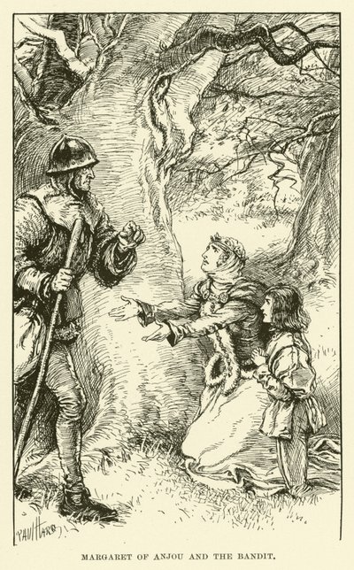 Margaret av Anjou og banditten (gravering) av Paul Hardy