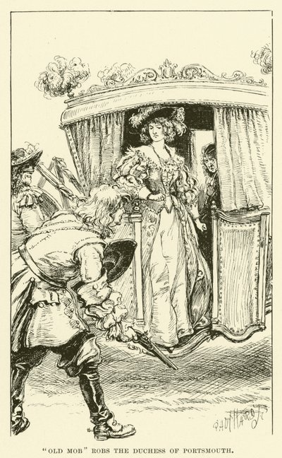 "Old Mob" raner hertuginnen av Portsmouth (gravering) av Paul Hardy