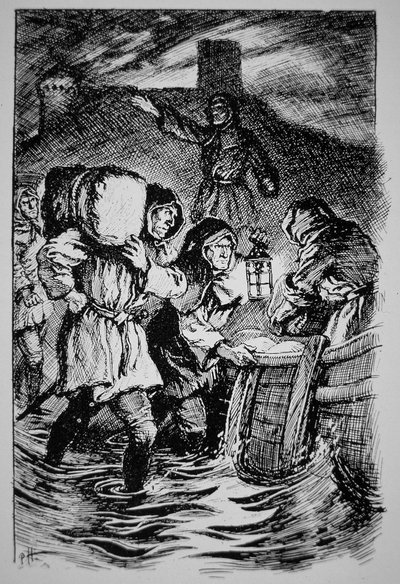 'The Owlers' (litho) av Paul Hardy