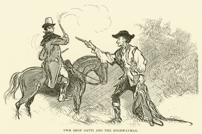 Twm Shon Catti and the Highwayman (gravering) av Paul Hardy