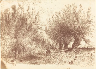 Banks of a River (Bords de Riviere) av Paul Huet