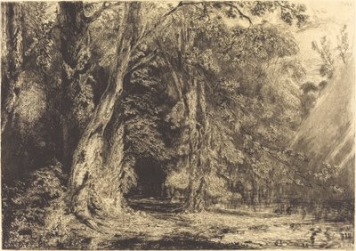 Flom i skogen til Ile Séguin av Paul Huet