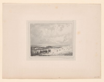 Kupert landskap i sollys firkantet soleil Åtte landskapsforestillinger (serietittel) Huit sujets de Paysage (serietittel) av Paul Huet