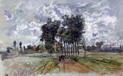 Veien til Crécy, 1857 av Paul Huet