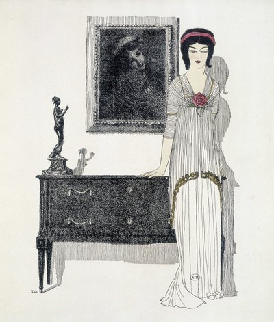 Opprettelsen av Paul Poiret fra ""Les Dresses de Paul Poiret"", tegning av Paul Iribe. 1908 av Paul Iribe
