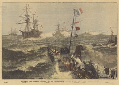 Angrep på et flaggskip av Torpedo Boats av Paul Jobert