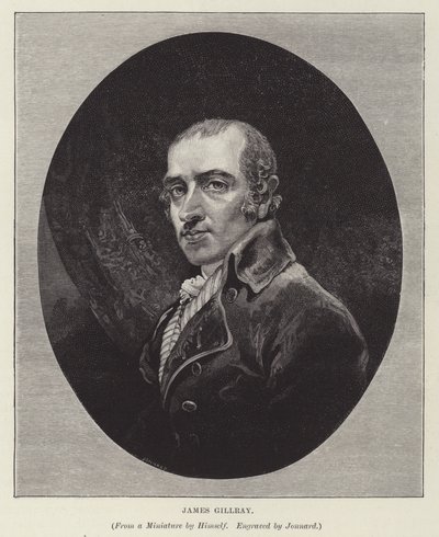 James Gillray , engelsk kaikaturist, satiriker og trykkeri (gravering) av Paul Jonnard