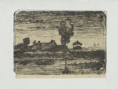 Landskap med høystakk av Paul Joseph Constantin Gabriel