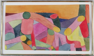 (Uten tittel) Fargekomposisjon, ca. 1914 (akvarell og blyant på papir) av Paul Klee