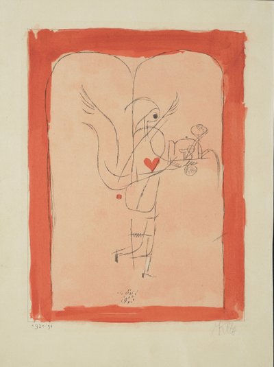 Et geni serverer en liten frokost, 1920. av Paul Klee