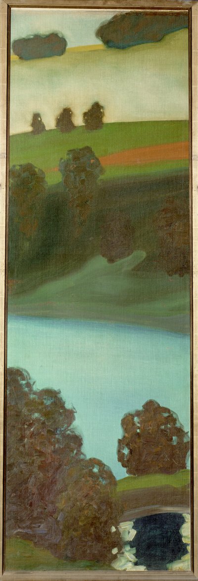 Utsikt over elven Aare i Sveits (maleri på lerret) av Paul Klee