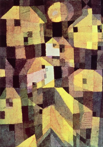 Abstrakt sammensetning av hus av Paul Klee