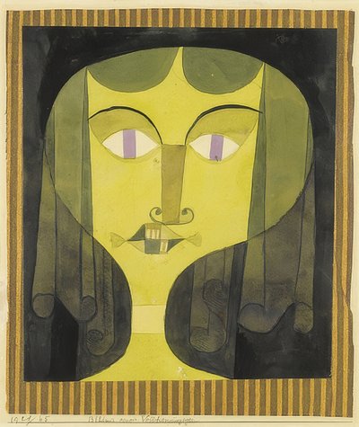 Portrett av en fiolettøyd kvinne. 1921/65 av Paul Klee