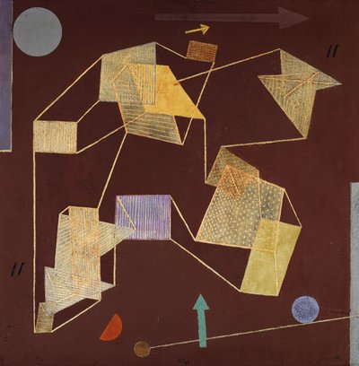 oppdrift og forskyvning (sveving); Heis og sti (gliding) av Paul Klee