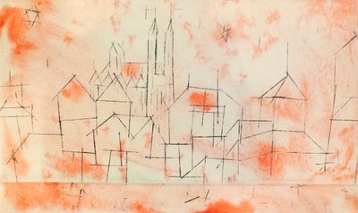By med gotisk katedral av Paul Klee