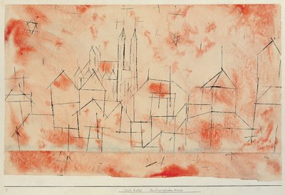 By med gotisk katedral, 1925. av Paul Klee