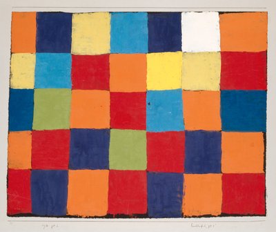 Fargetabell Qu 1, 1930. av Paul Klee