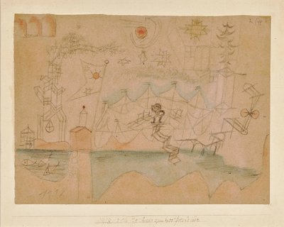 Tegning for båtutleien, 1918. av Paul Klee