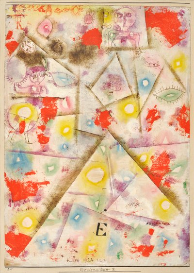 Minneark E Gedenkblatt E, 1924. av Paul Klee