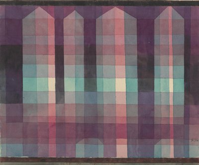 Fire tårn, 1923. av Paul Klee