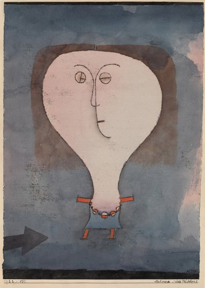 Fright of a Girl, 1922. av Paul Klee