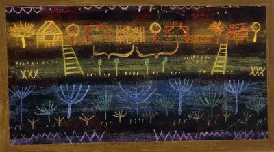 hage på nivået; hage på sletta av Paul Klee