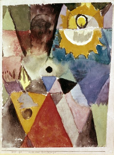 Foran gasslampen - Akvarell av Paul Klee