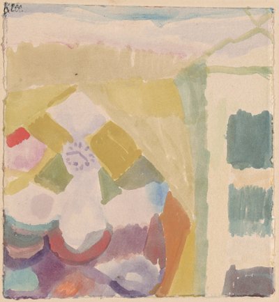 Interiør med klokken av Paul Klee