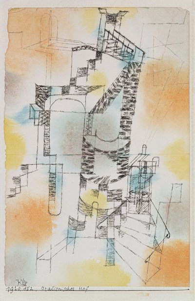italiensk gårdsplass av Paul Klee