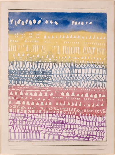 Oversikt over gamlebyen, 1928. av Paul Klee