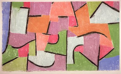 Overland (Uberland) 1937 (pastell på lin) av Paul Klee