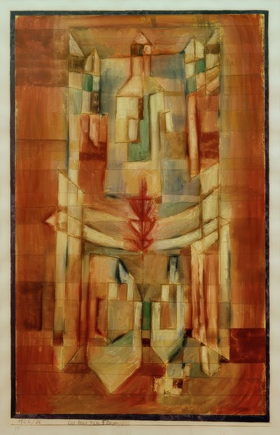 P.Klee, Das Haus zum Fliegerpfeil / Maleri, 1922 av Paul Klee