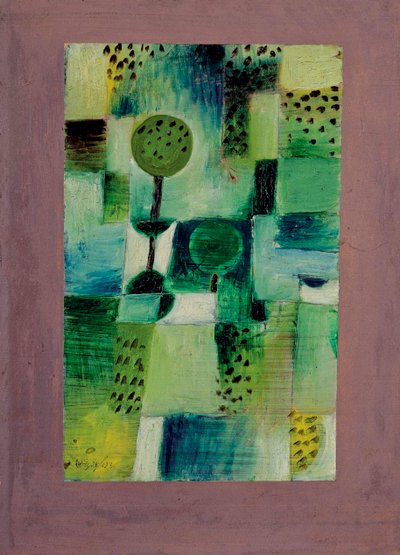 Parkbilde ved Regen Park in the Rain, 1920. av Paul Klee