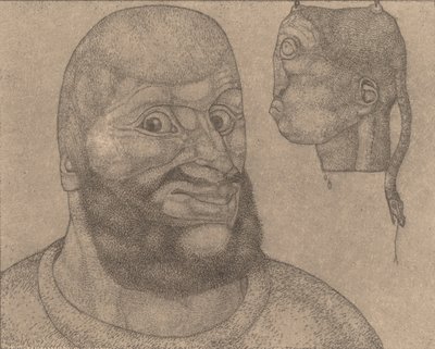 Perseus Wit har seiret over sorgen [Perseus-The Triumph of Brain over Body], 1904. av Paul Klee