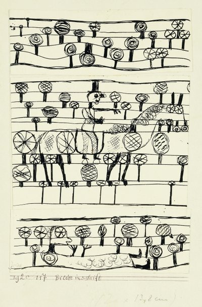 piktografi; Bilder inskripsjon av Paul Klee