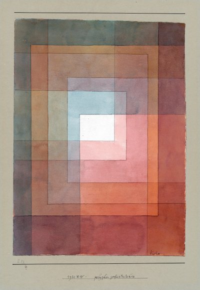 Polyphon gefasstes Weiss (Polyfonisk satt hvit) av Paul Klee