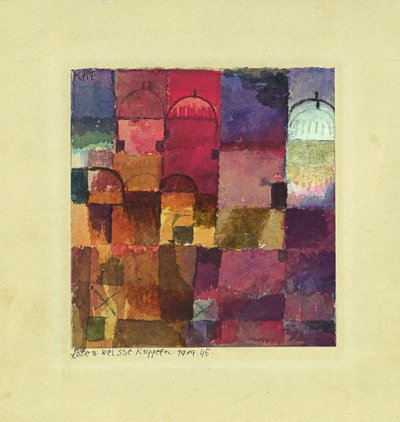 Røde og hvite kupler, 1914 av Paul Klee