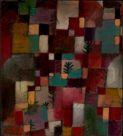 Rødgrønne og fiolett-gule rytmer av Paul Klee