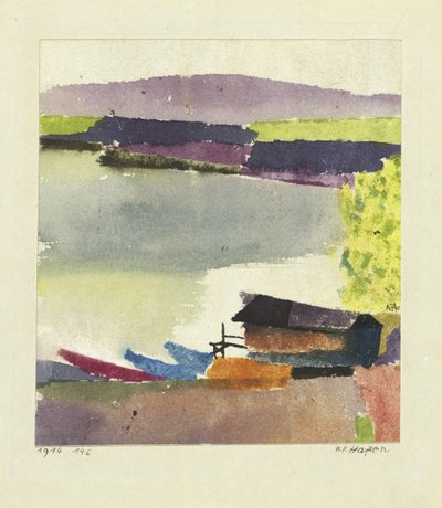 Liten havn, 1914 av Paul Klee