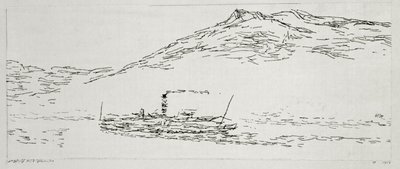 Dampbåt på Tordenhavet av Paul Klee
