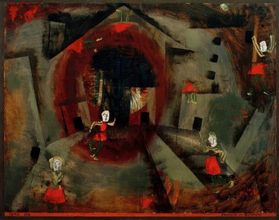 Røde frakker dansespill av Paul Klee